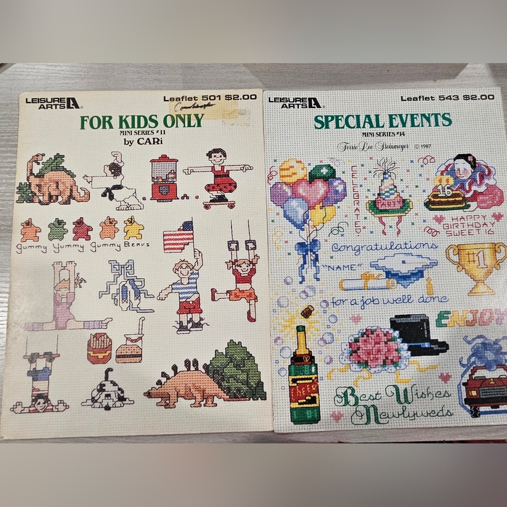 For Kids Only Special Events Mini Series Counted Cross Stitch Charts Leaflets